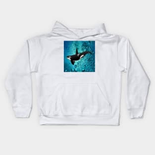 Whale Orca, Save the Whales, Ocean Lover Graphic Art Design Kids Hoodie